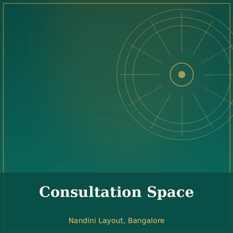 Consultation space at Brahmajnana, Nandini Layout